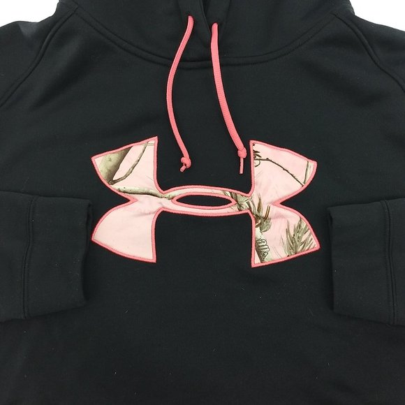 Under Armour Women’s Black Size M pink Raised Logo - Picture 2 of 7